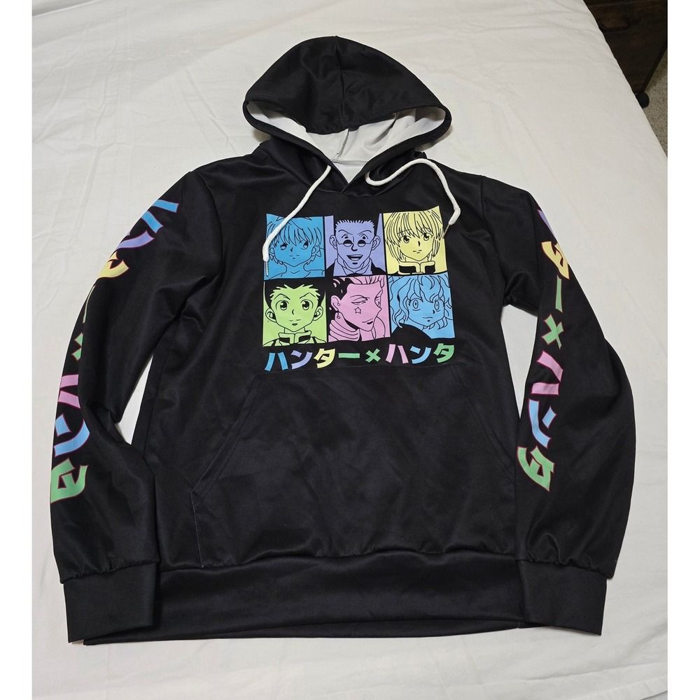 Hunter x Hunter Anime Hoodie Print Black Size L Anime Manga Fan Merch‎ /0305